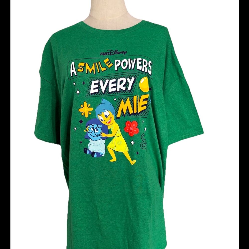 Disney Inside Out Joy & sadness green XL T-shirt RunDisney “A - Picture 5 of 8